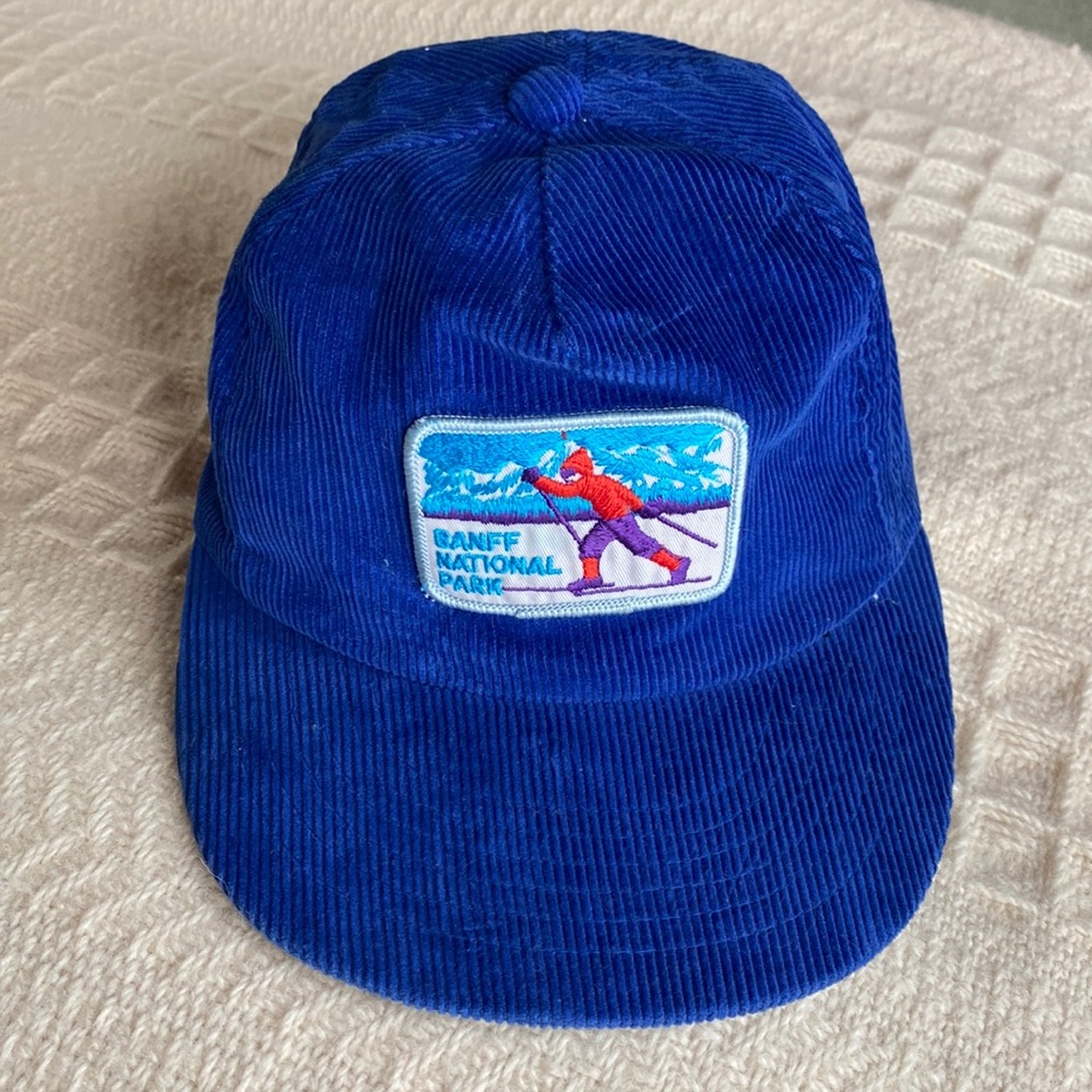 Vintage Blue Corduroy Snap Back Hat - Banff NP